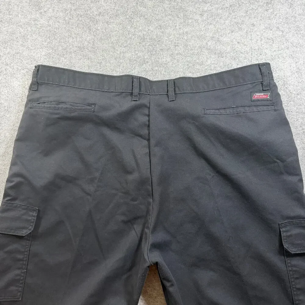 Dickies Cargo Pants Mens 44x32 Black Relaxed Fit Workwear Flap Pockets Utility